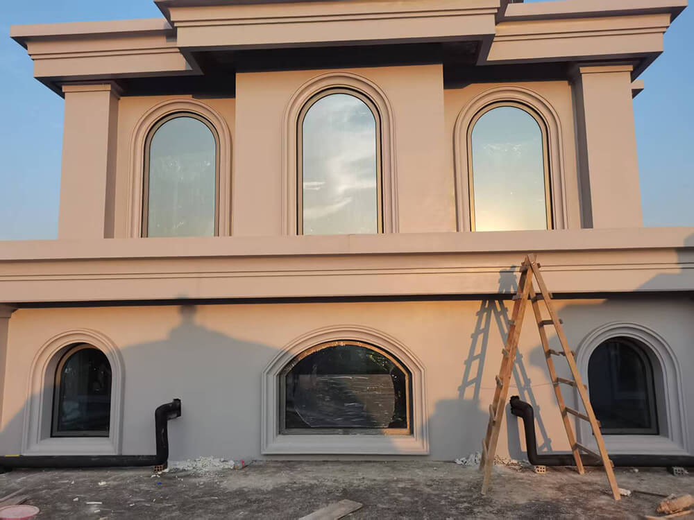 Laos Arch Aluminum Windows ug Doors Villa (2)