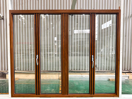 MZW90 ਲੱਕੜ ਦਾ ਐਲੂਮੀਨੀਅਮ ਫੋਲਡਿੰਗ ਦਰਵਾਜ਼ਾ (1)