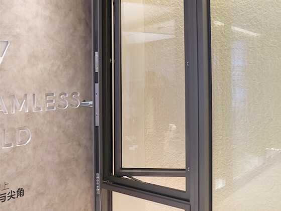 GPW115 Slim Frame Aluminum Casement Window with Mosquito Net (1)